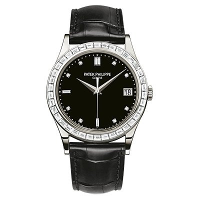 Patek-Philippe-Calatrava-Mens-Diamond-Platinum-Watch