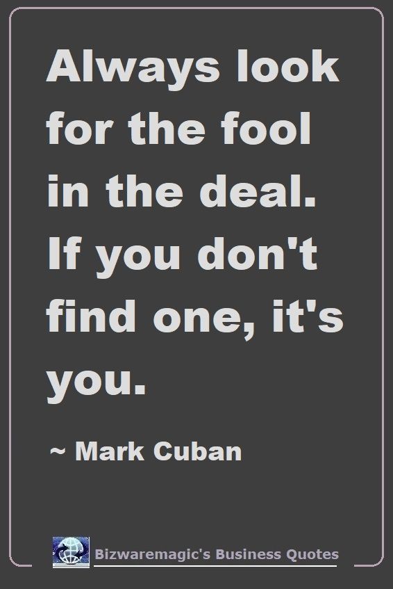 Mark Cuban Fool Quote